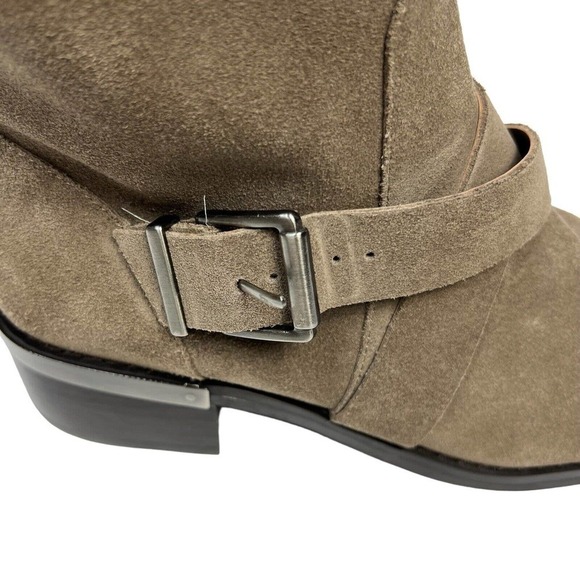 Vince Camuto Walleya Motorcycle Suede Boots Size 7M Taupe NWOT - Picture 6 of 11